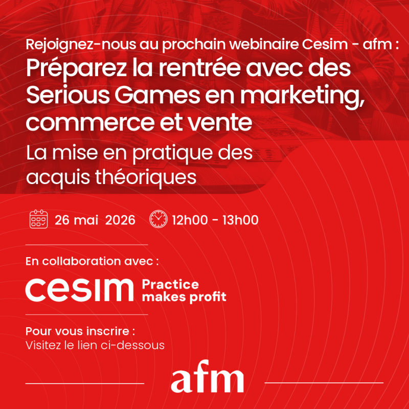 Prochain webinaire Cesim-afm le 26 mai 2026 